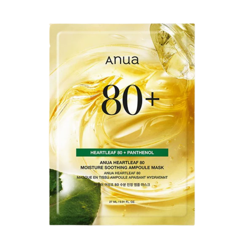 ANUA - Heartleaf 80 + Panthenol Moisture Soothing Ampoule Mask
