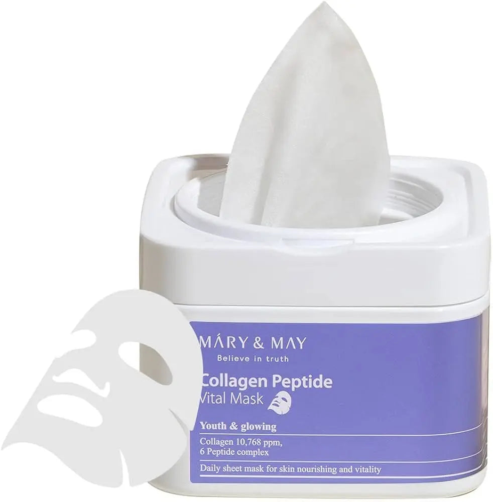 Collagène Peptide Vital Mask – Mary &amp; May Mary&amp;May