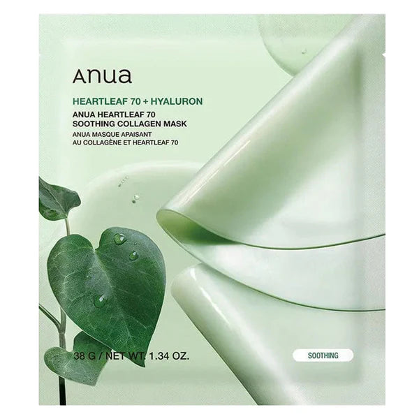 ANUA - Heartleaf 70 + Hyaluron Soothing Collagen Mask