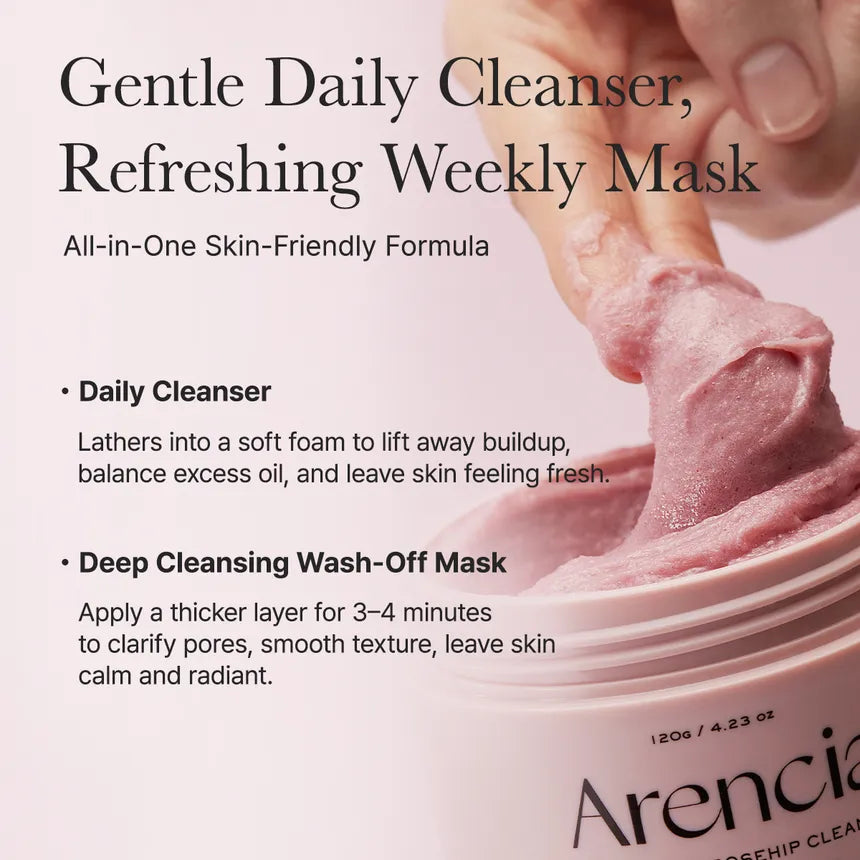 ARENCIA – Fresh Rosehip Rice Mochi Cleanser + Chamomile