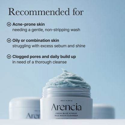 ARENCIA – Fresh Blue Hyssop Rice Mochi Cleanser
