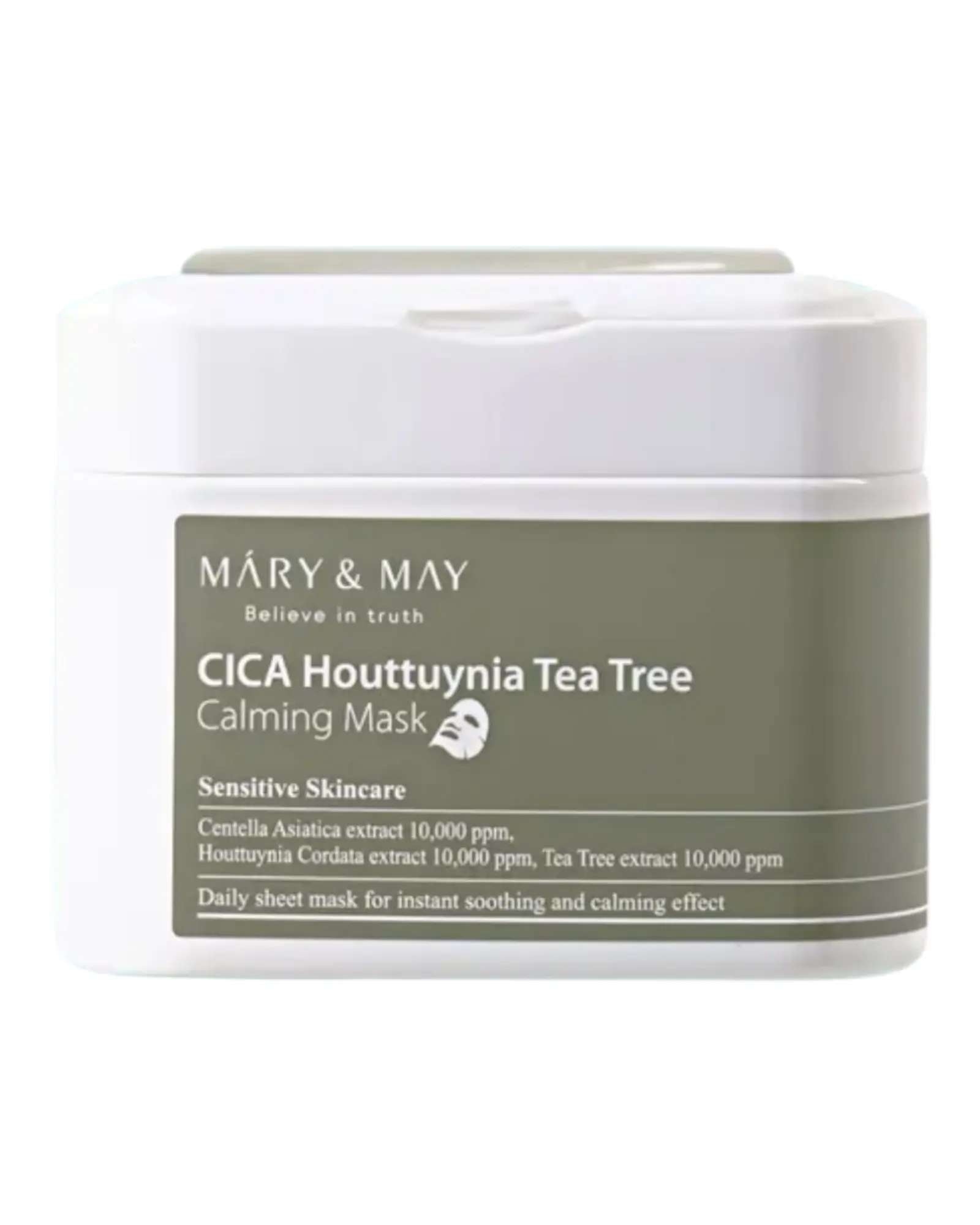 Masque Cica Houttuynia Tea Tree Calming – Mary &amp; May Mary&amp;May