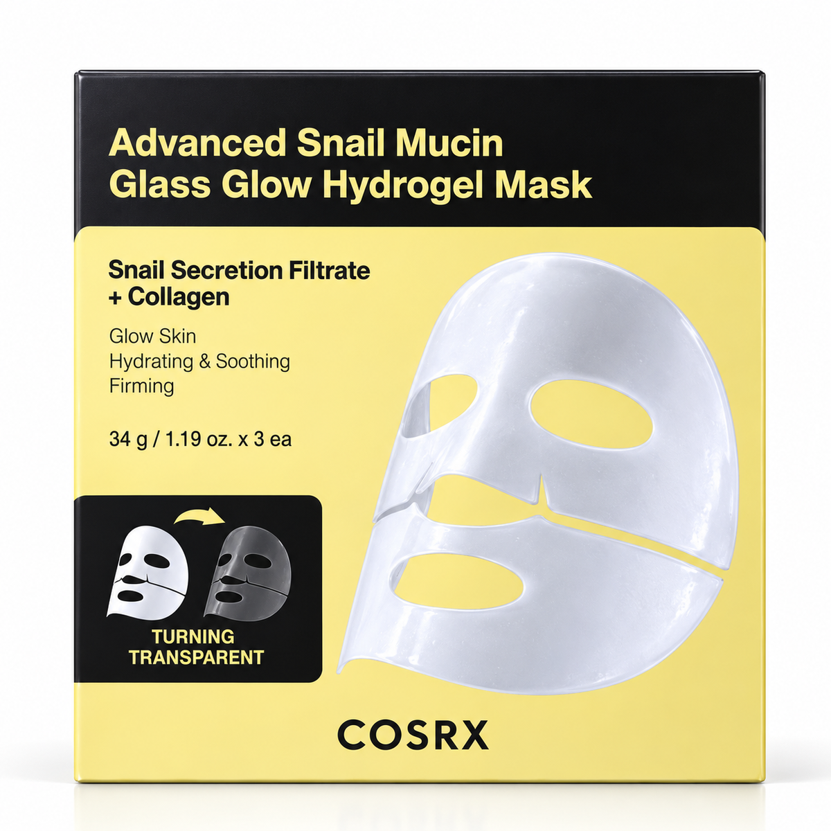COSRX – Advanced Snail Mucin Glass Glow Hydrogel Mask
