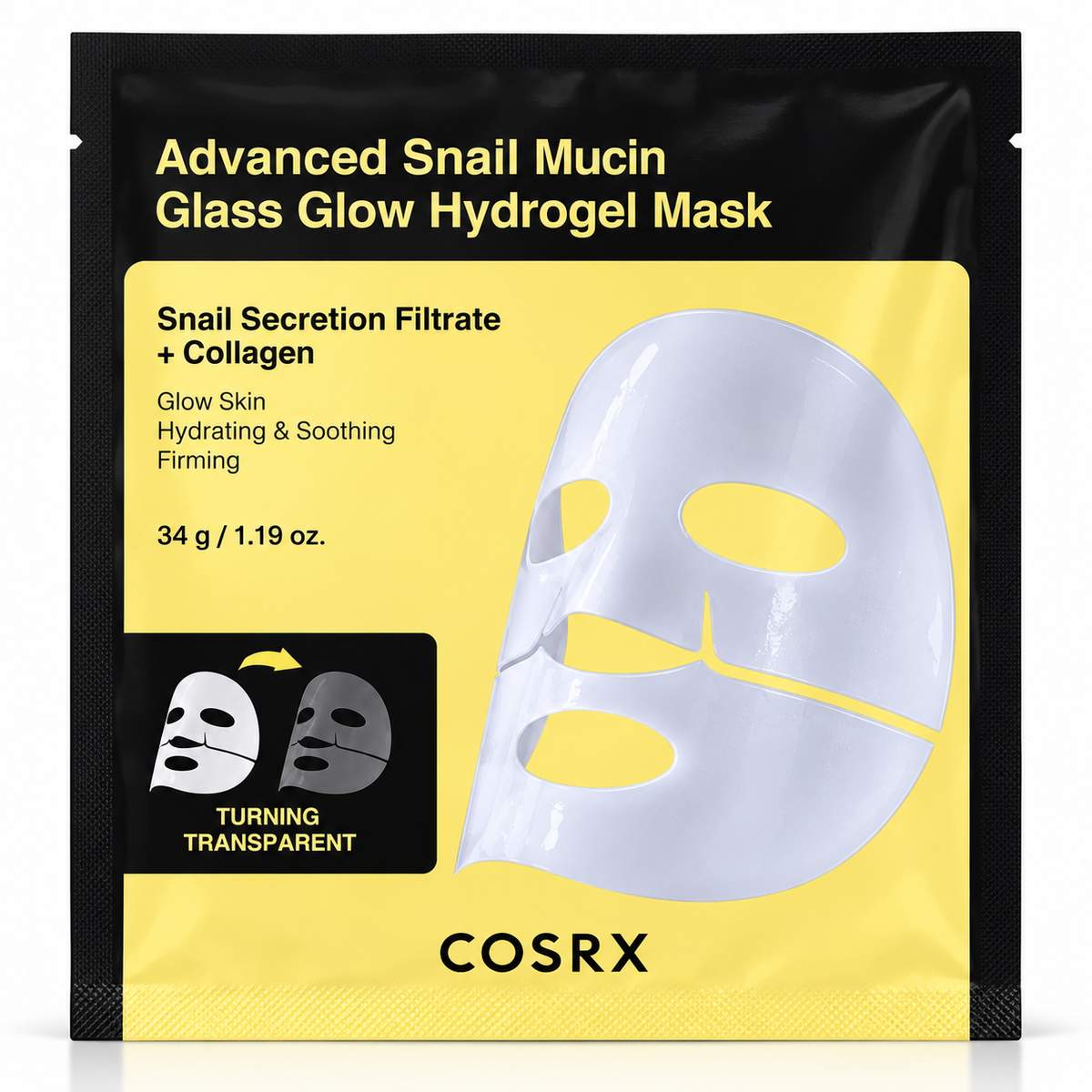 COSRX – Advanced Snail Mucin Glass Glow Hydrogel Mask – vue 2