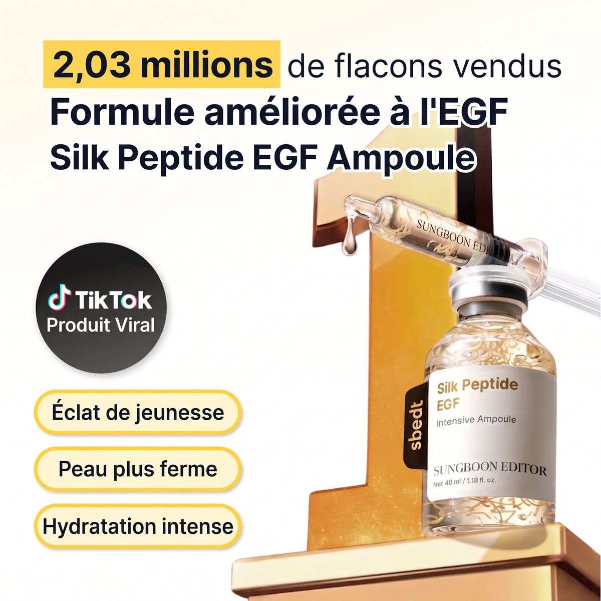 SUNGBOON EDITOR – Silk Peptide EGF Intensive Ampoule 40ml