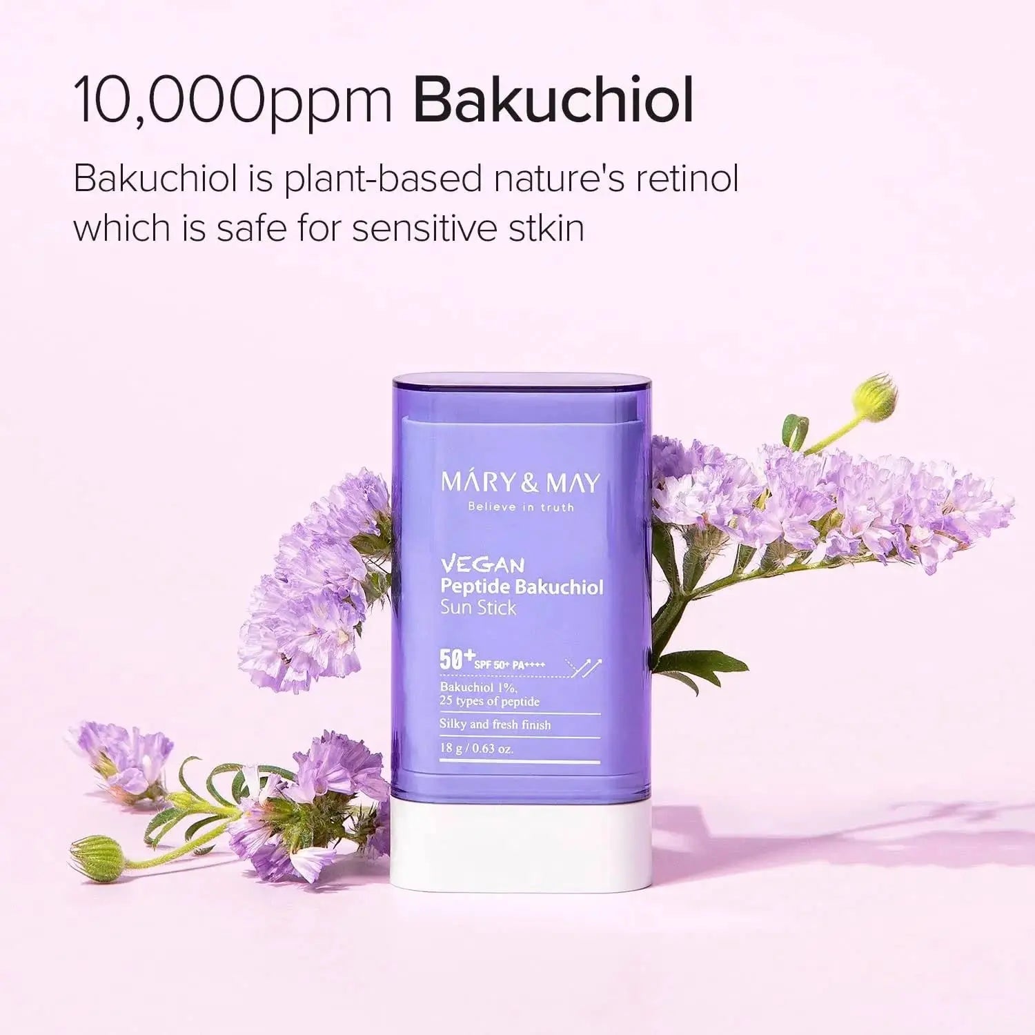 Mary &amp; May – Vegan Bakuchiol Sun Stick SPF 50+ PA++++ Mary&amp;May